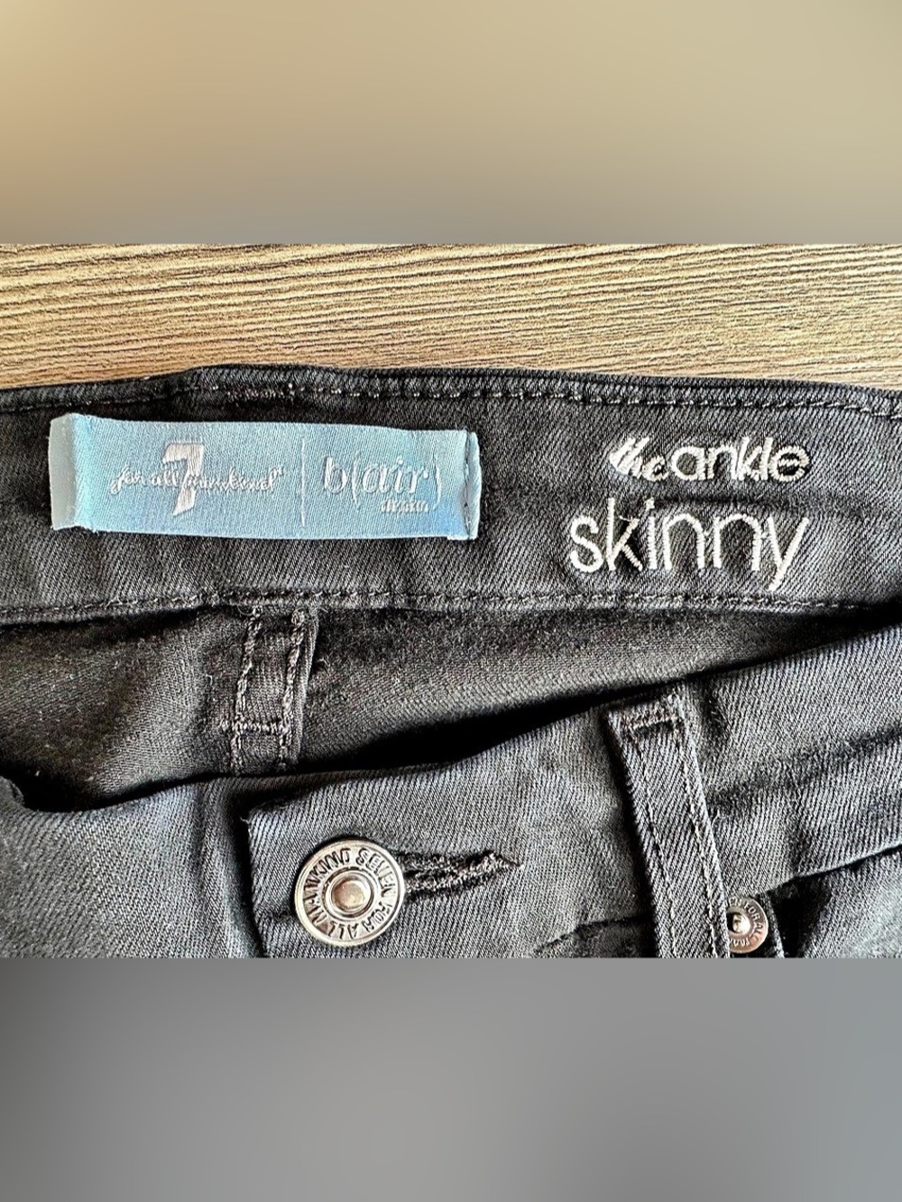 7 For All Mankind The Ankle Skinny Jeans 26 - Picture 3 of 5